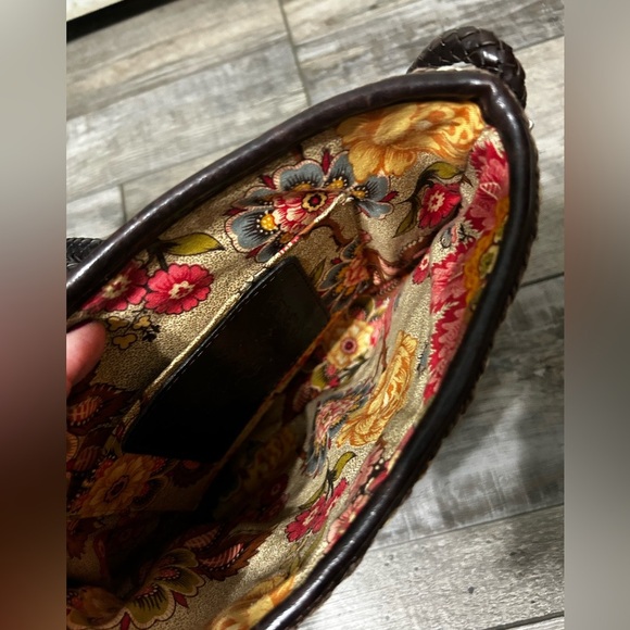 Brighton Vintage Brown Woven straw Braided leather strap Shoulder Bag ♥️ - Picture 4 of 9